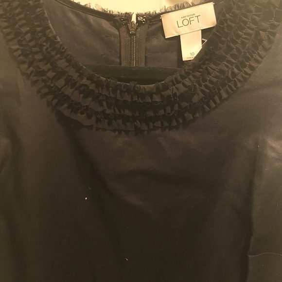 LOFT Black Sleeveless Maxi Dress with Textured Accents - Picture 4 of 11